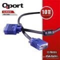 Qport VGA10 15 Pin Filtreli 10M Erkek Erkek Monitör Kablo Q-VGA10