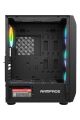 Rampage HOLLOW 650W 80+ 4*12cm ARGB Fan+Kontrolcü Temperli Camlı Mid-T Gaming Oyuncu Kasası