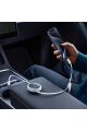 Baseus Free2Draw Makaralı Type-C To Type-C/Micro USB/Lighting 100W Kablo 1.1 mt Beyaz