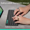 Logitech Flip Folio iPad Pro 13 inç (M4), iPad Air 13 inç (M2 ve M3) ile Uyumlu Türkçe Klavyeli Tablet Kılıfı, Siyah