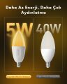 Govee RGBWW Matter Destekli E14 Akıllı Ampul - 2'li Paket