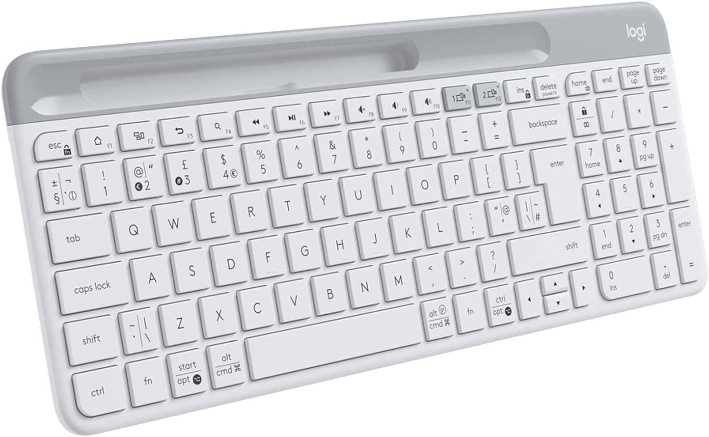 Logitech K580 Ultra Ince Çoklu Cihaz Özellikli Türkçe Bluetooth Klavye - Beyaz