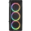 Rampage Fusıon 650W 80+ Bronze Temperli Camlı 4*Rainbow Fanlı Gaming Oyuncu Kasası