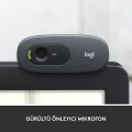 Logitech C270 HD 720p Mikrofonlu Web Kamerası ve MK270 Kablosuz USB Alıcılı Türkçe Q Klavye Mouse Seti, Siyah