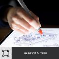 Logitech Slim Folio 10.2'' iPad 7. 8. ve 9. Nesil ile Uyumlu Klavyeli Tablet Kılıfı ve Crayon iPad Uyumlu Dijital Kalem, Açık Gri