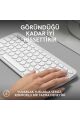 Logitech K380S Pebble Keys 2 Çoklu Cihaz Özellikli Bluetooth Türkçe Q Klavye - Beyaz