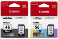 Canon PG-46 CL-56 Pixma E404/E414/E464/E484 Siyah-Renkli Kartuş Fotoğraf Kağıdı Hediyeli
