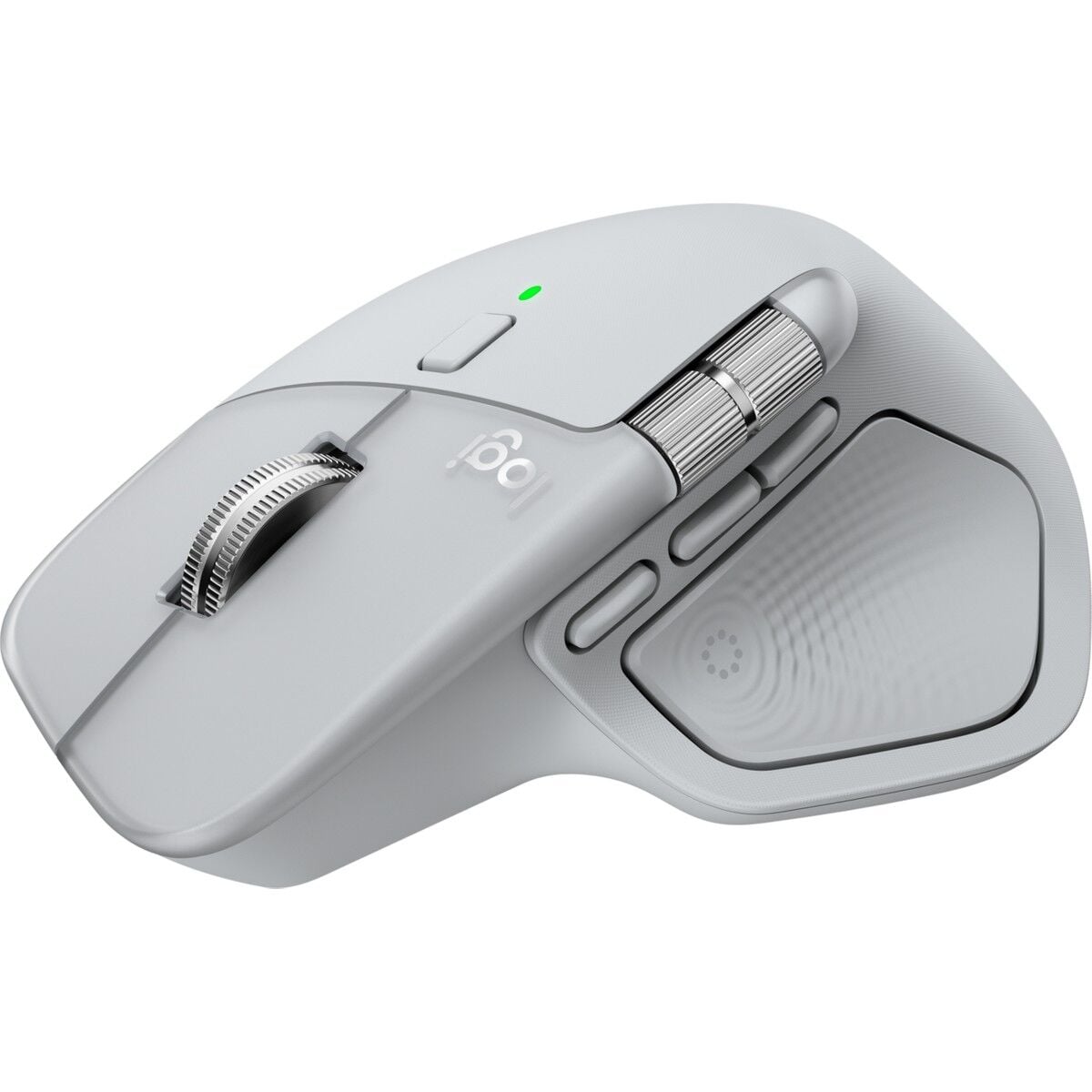 Logitech MX Master 4 Dokunsal Geri Bildirimli 8000 DPI Sessiz Kablosuz Bluetooth Mouse - Açık Gri