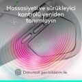 Logitech MX Master 4 Dokunsal Geri Bildirimli 8000 DPI Sessiz Kablosuz Bluetooth Mouse - Açık Gri