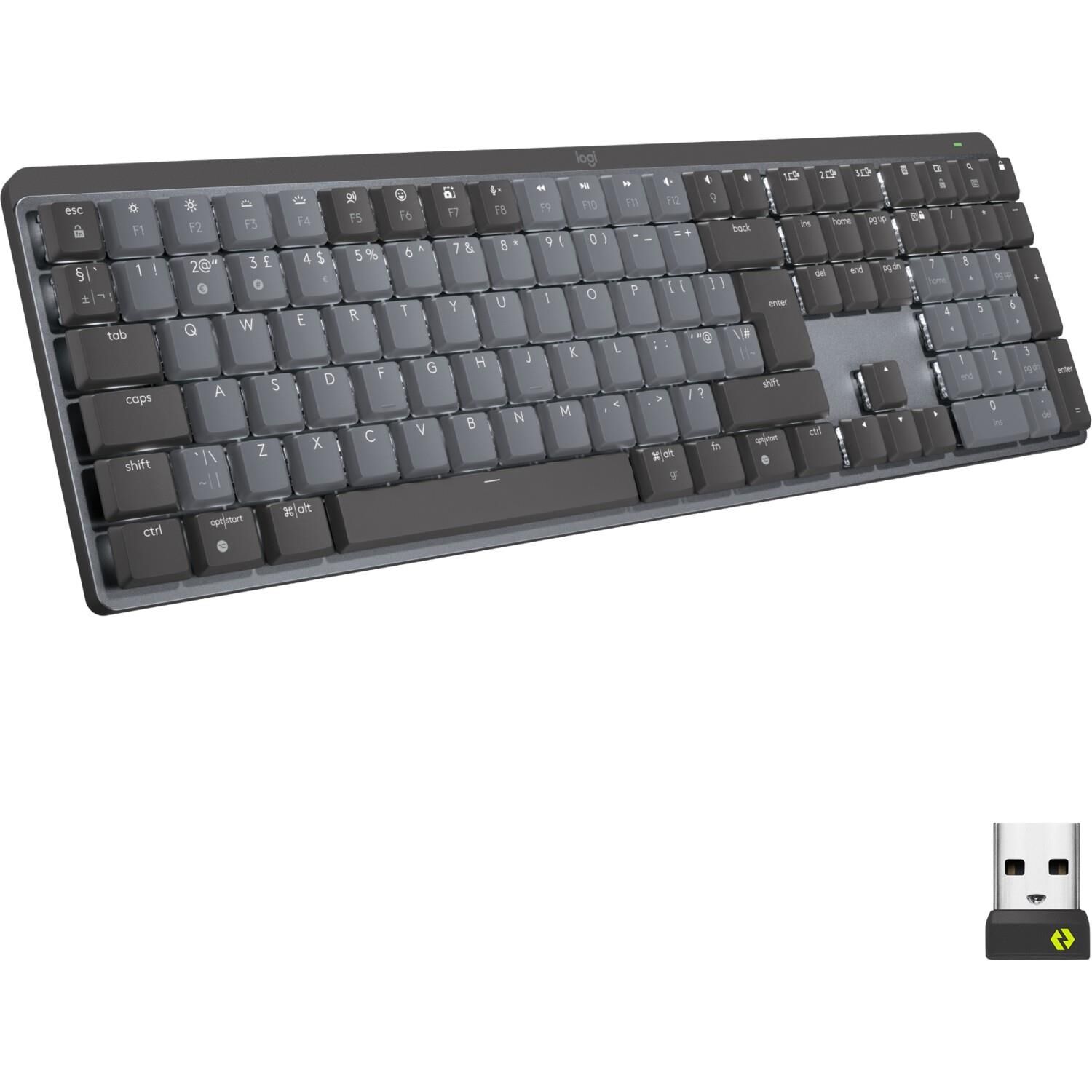 Logitech MX Mechanical Kablosuz Aydınlatmalı İngilizce Q Mekanik Performans Klavyesi - Siyah