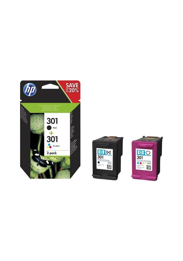 HP 301 N9J72AE Siyah ve Renkli Mürekkep Kartuş 2'li Set