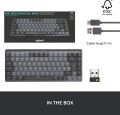 Logitech MX Mechanical Kablosuz Mini Mekanik Klavye, Aydınlatmalı, Dokunmatik Sessiz Tuşlar, İngilizce Q - Gri