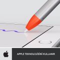 Logitech Combo Touch 11'' iPad Pro 1. 2. 3. ve 4. Nesil ile Uyumlu Klavyeli Tablet Kılıfı ve Crayon iPad Uyumlu Dijital Kalem, Açık Gri
