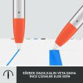 Logitech Combo Touch 10.5'' iPad Air 4. ve 5. Nesil ile Uyumlu Klavyeli Tablet Kılıfı ve Crayon iPad Uyumlu Dijital Kalem, Açık Gri